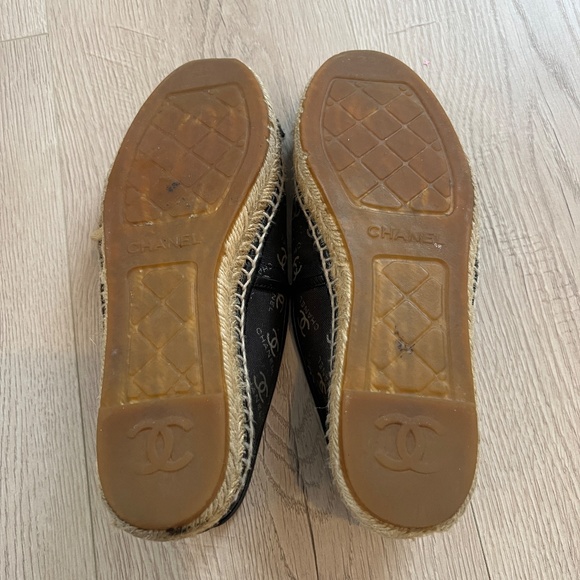 Chanel Black Mesh CC Logo Espadrilles Sz. EU 38 - Picture 6 of 9